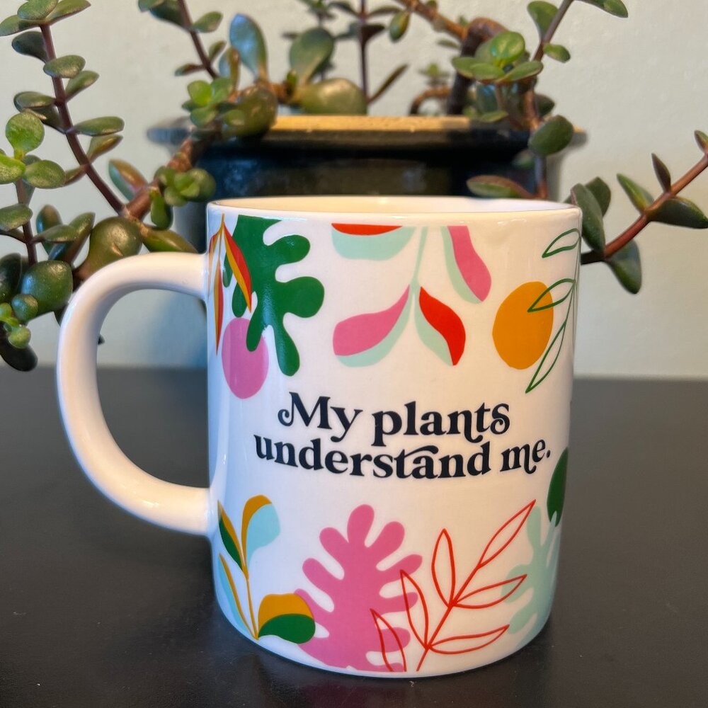 PARKER LANE My Plants Understand Me Stoneware Coffee Cup Mug Plant Mom Dad Lover